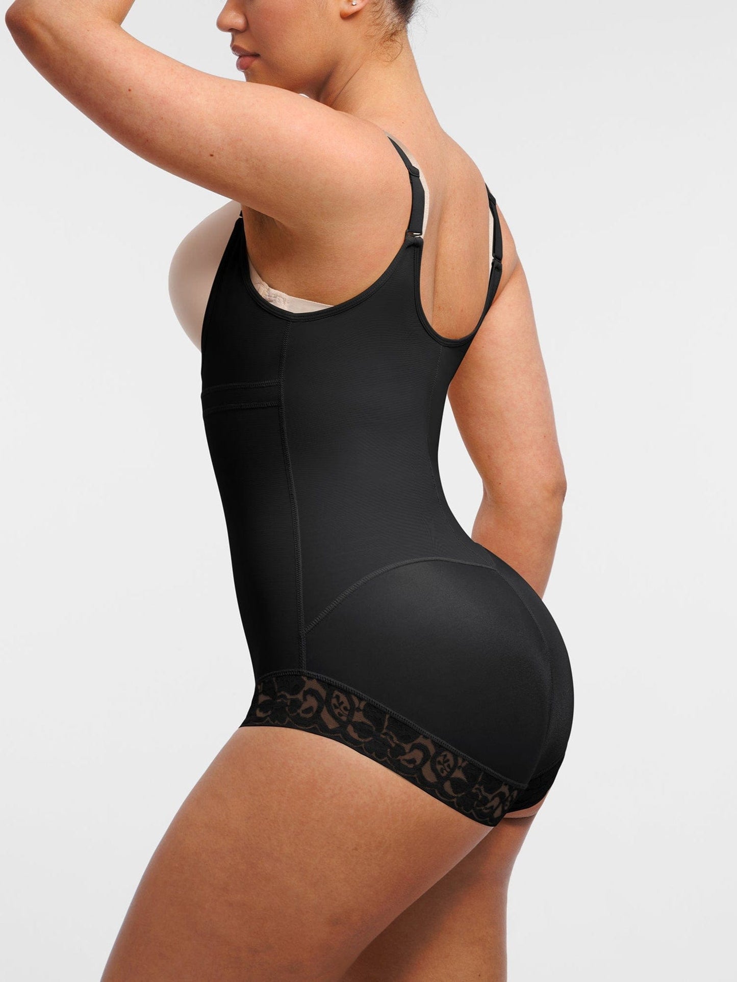 Bust-Lifting Lace Shapewear with Zipper