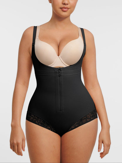 Bust-Lifting Lace Shapewear with Zipper