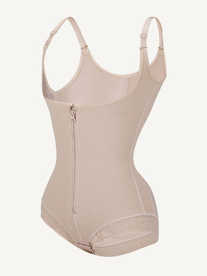 Bust-Lifting Lace Shapewear with Zipper