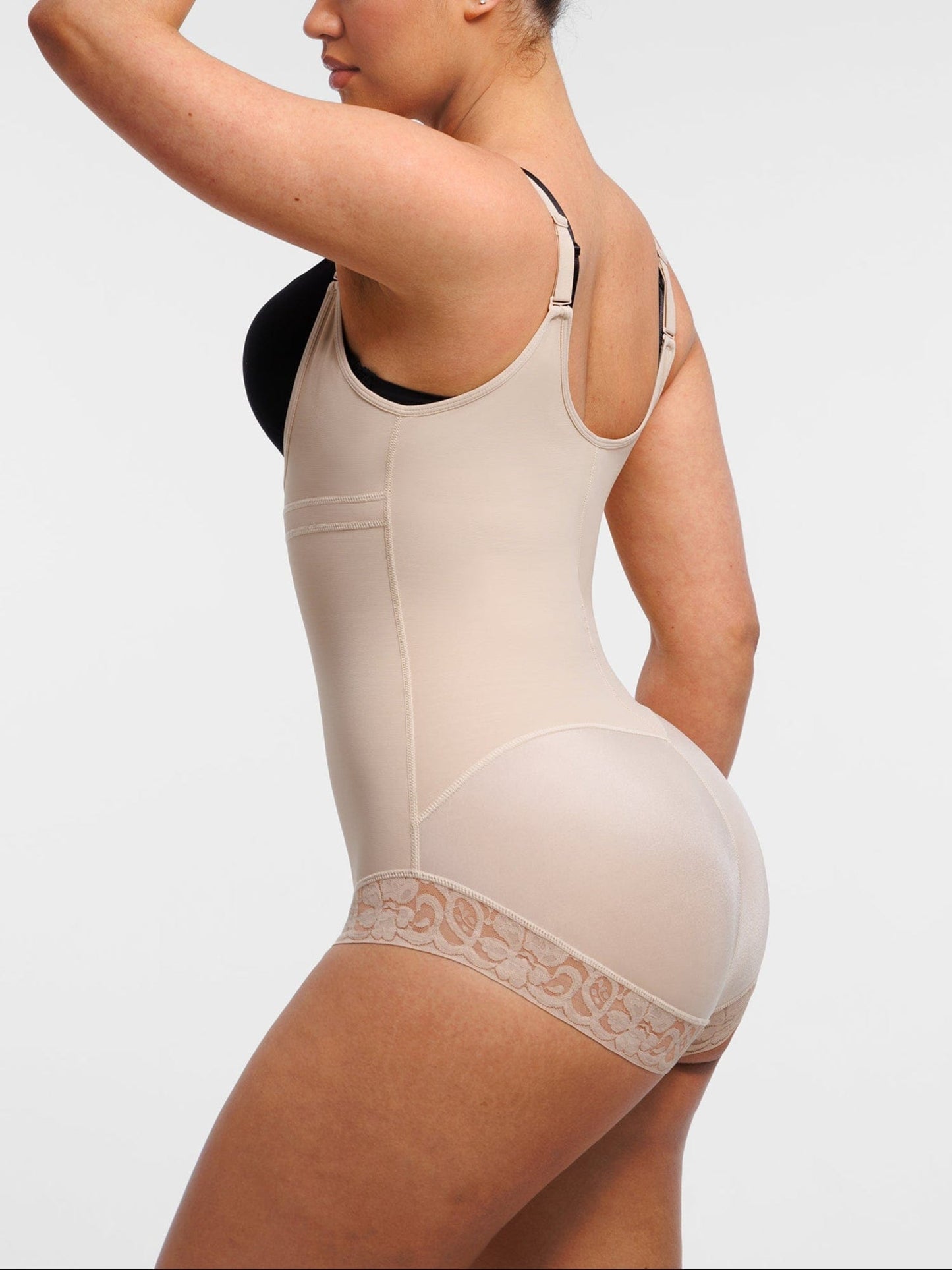 Bust-Lifting Lace Shapewear with Zipper